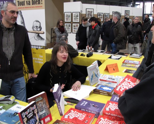 Ulli Lust en signature sur le stand de Ça et Là