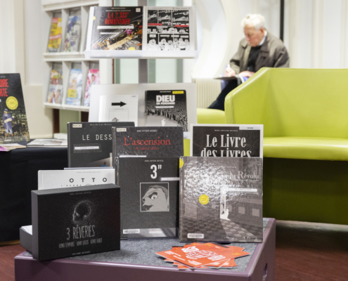 Corner SoBD Marc-Antoine Mathieu à la Bibliothèque Arthur Rimbaud