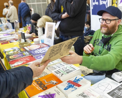 SoBD 2021 - David Snug sur le stand des editions Nada - Photo Susy Lagrange