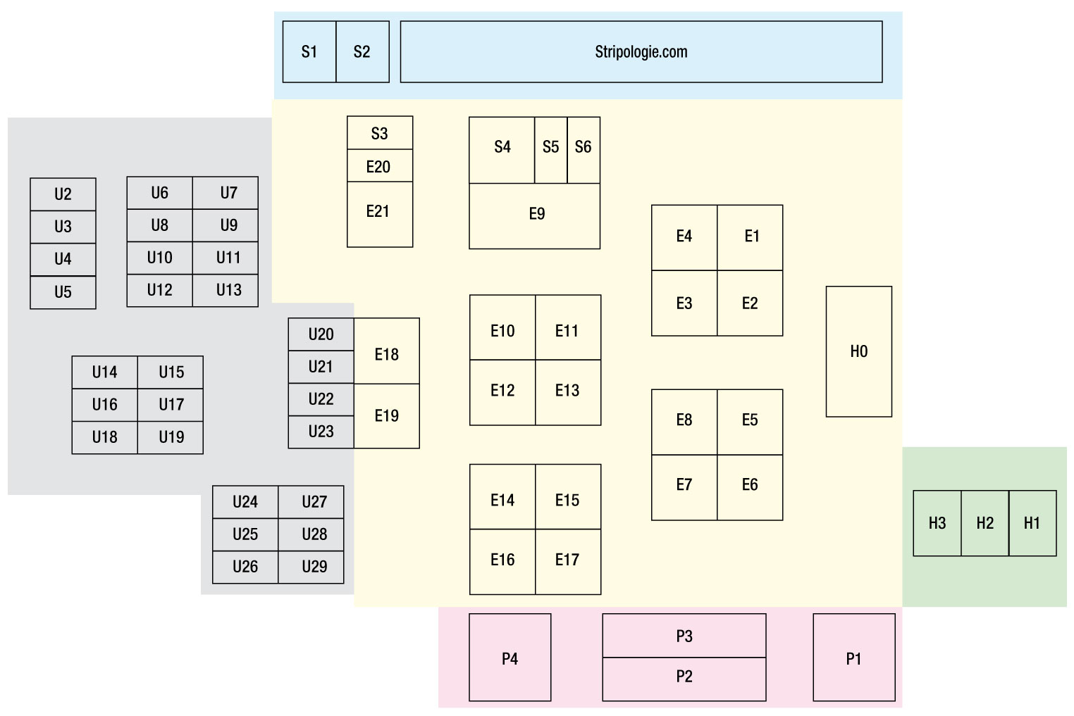 Plan interieur des stands