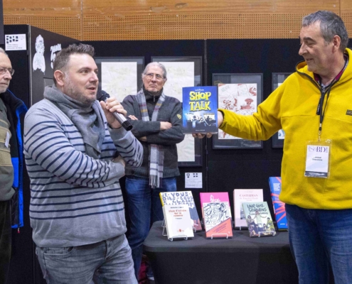 Remise prix SoBD 2022 - Mickael Gereaume - Renaud Chavane - Sylvain Insergueix - Manuel Hirtz - Photo : Susy Lagrange