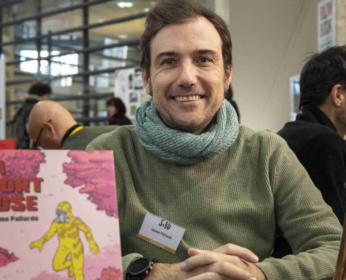 Jaume Pallardo au stand des Editions La Cafetière