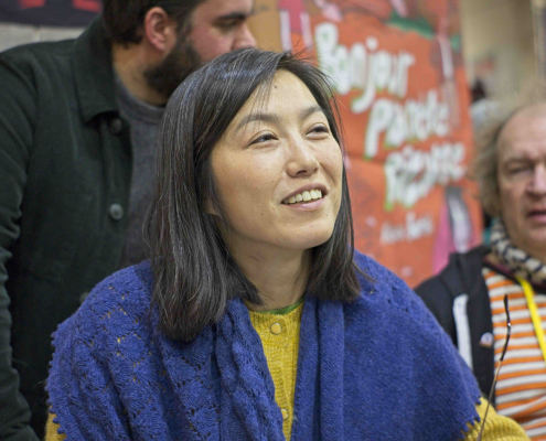 Sophie Darcq au stand de L'Apocalypse