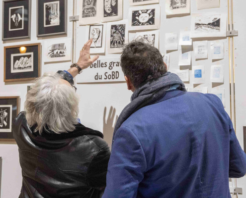 L'invité d'honneur, Loustal, sélectionnant le lauréat des Belles gravures