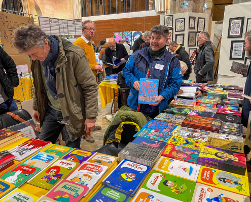 Vue du stand espagnol, avec Stéphane Combinais et Manuel Barrero