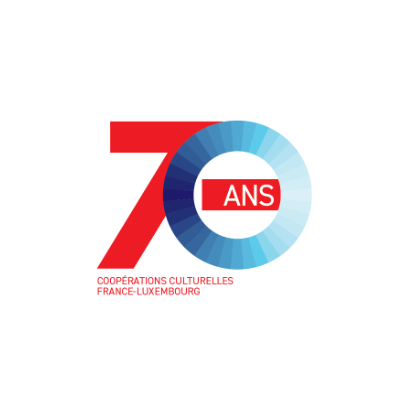 Logo des 70 ans des Coopérations culturelles France-Luxembourg